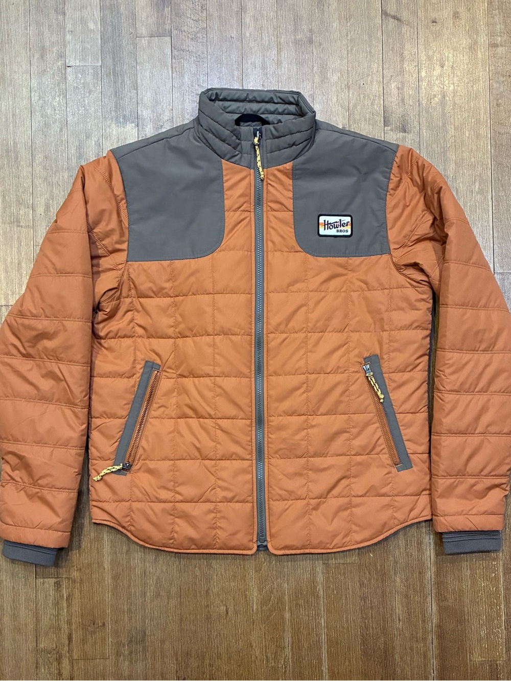 Howler Brothers - “Merlin” Rust Orange Puffer w/ Gray Yoke - Medium
